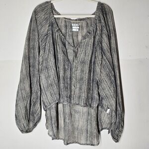 ONE X ONE TEASPOON Peasant Top Size Small Bohemian Oversized Flowy Lightweight